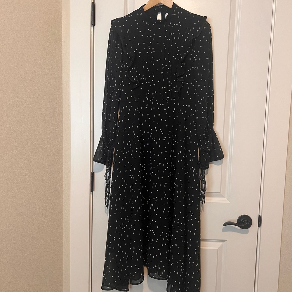 Ameri Power Shoulder Frill Dress (Sheer Dress) - image 1